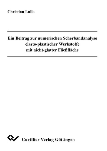 Ein Beitrag zur numerischen Scherbandanalyse elasto-plastischer Werkstoffe mit nicht-glatter Fließfläche