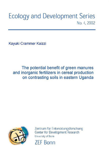 The potential benefit of green manures and inorganic fertilizers in cereal production on contrasting soils in eastern Uganda