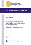 Die Beschränkung der Haftung volljährig Gewordener als Aufgabe des Insolvenzrechts