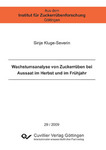 Wachstumsanalyse von Zuckerrüben bei Aussaat im Herbst und im Frühjahr